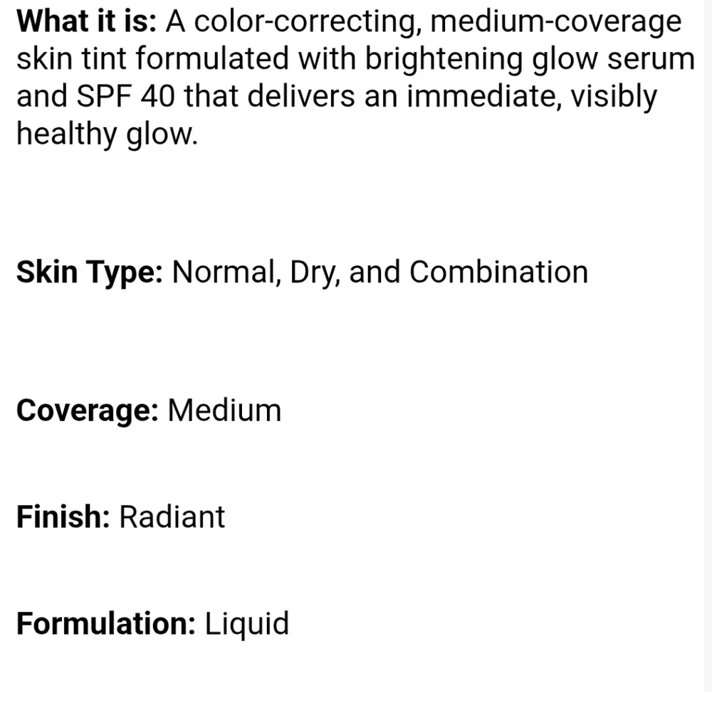 NIB IT COSMETICS CC NUDE GLOW  SKIN TINT FOUNDATION IN FAIR LIGHT